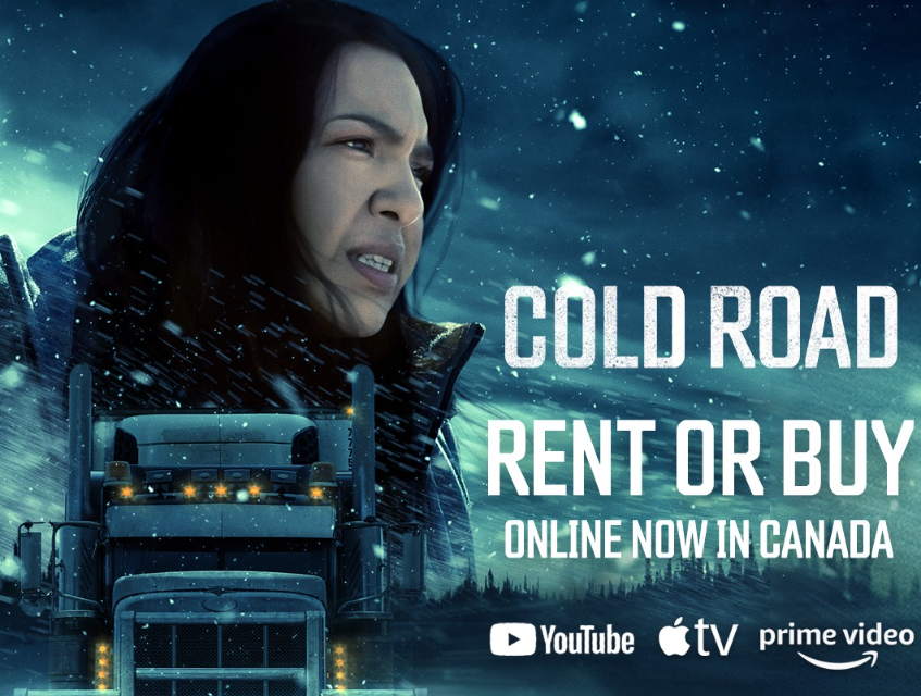 Cold Road poster used on Facebook and Instagram for the promotion of the movie for IndigiFilm, using social media marketing strategies