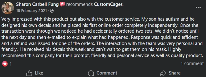 A positive review about Josh Ackermann's customer service for Custom Cages